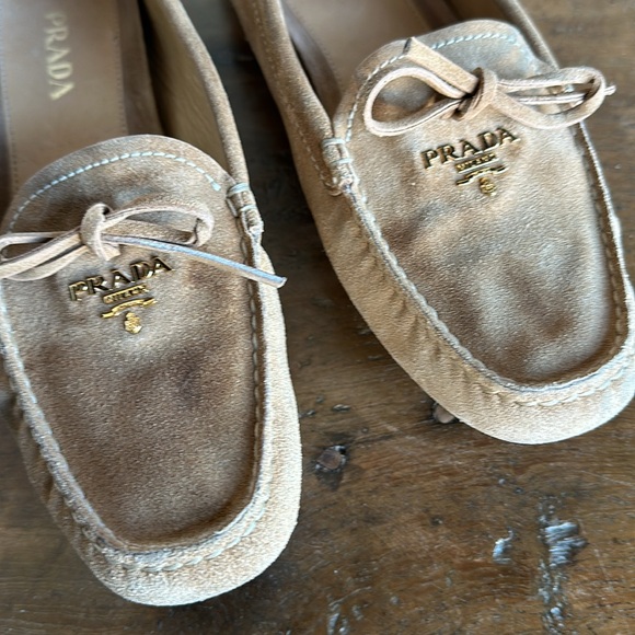 Authentic Prada Suede Loafers sz 39 1/2 - Picture 10 of 14